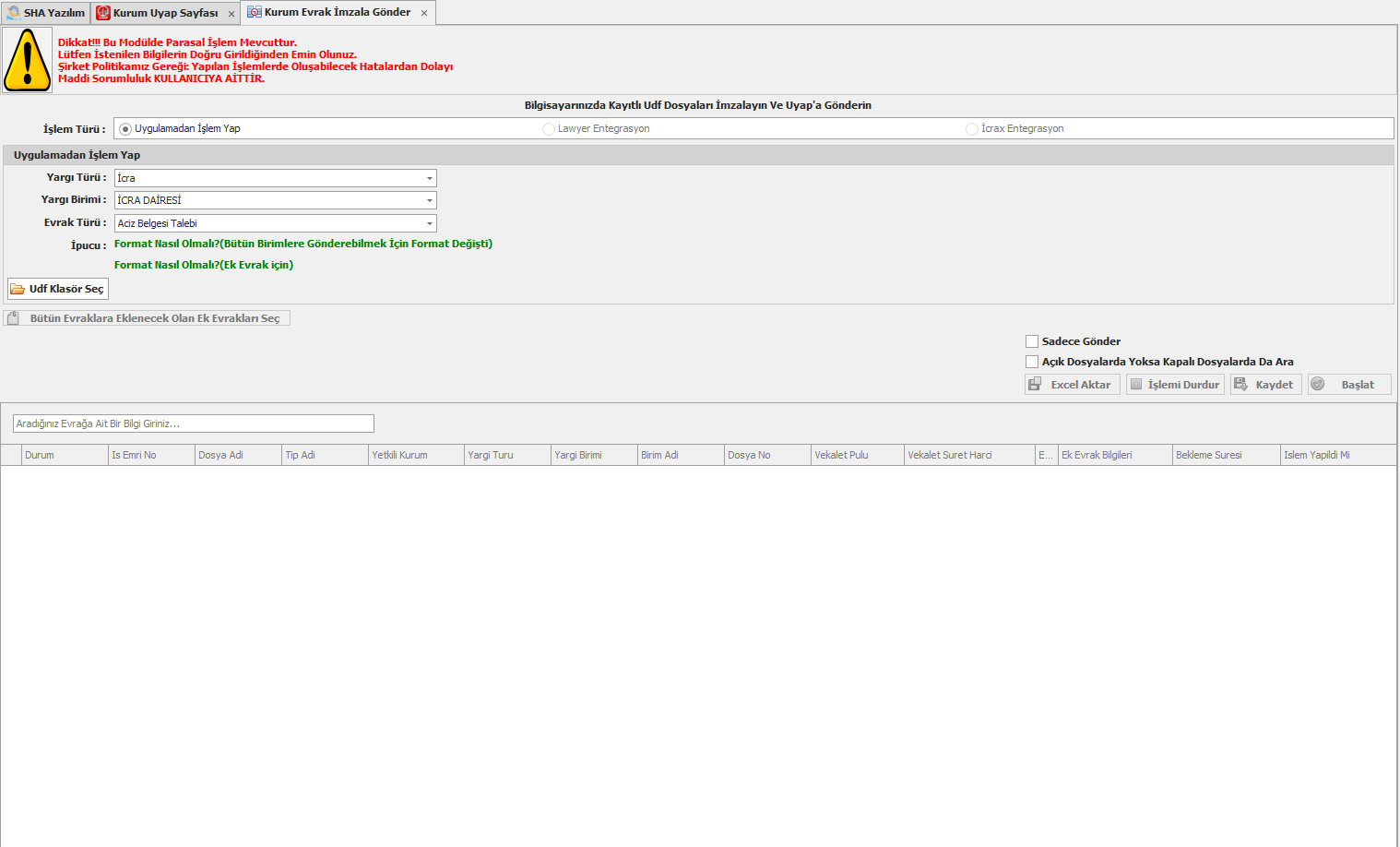 Toplu İmzala Gönder